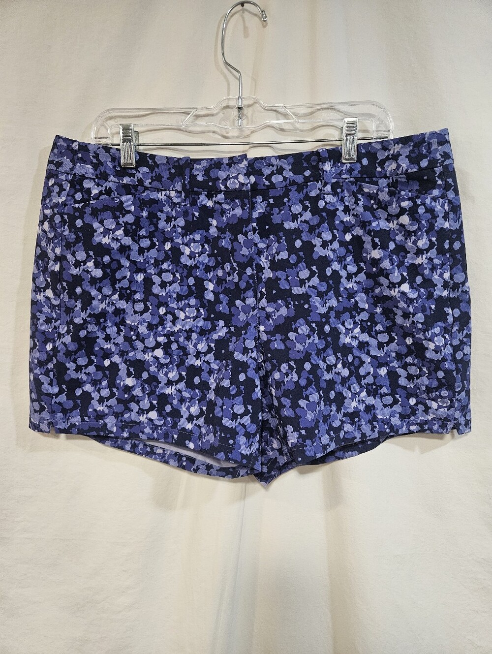 PGA Tour Navy and Lavender Floral High-Waist Shorts